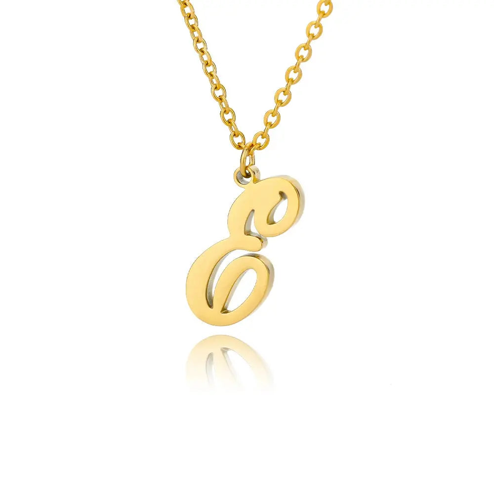 Dainty Initial Letter Necklaces For Women Gold Color Minimalist  Stainless Steel Initial Necklace Femme Wedding Jewelry Gift Smart_Life_Tech