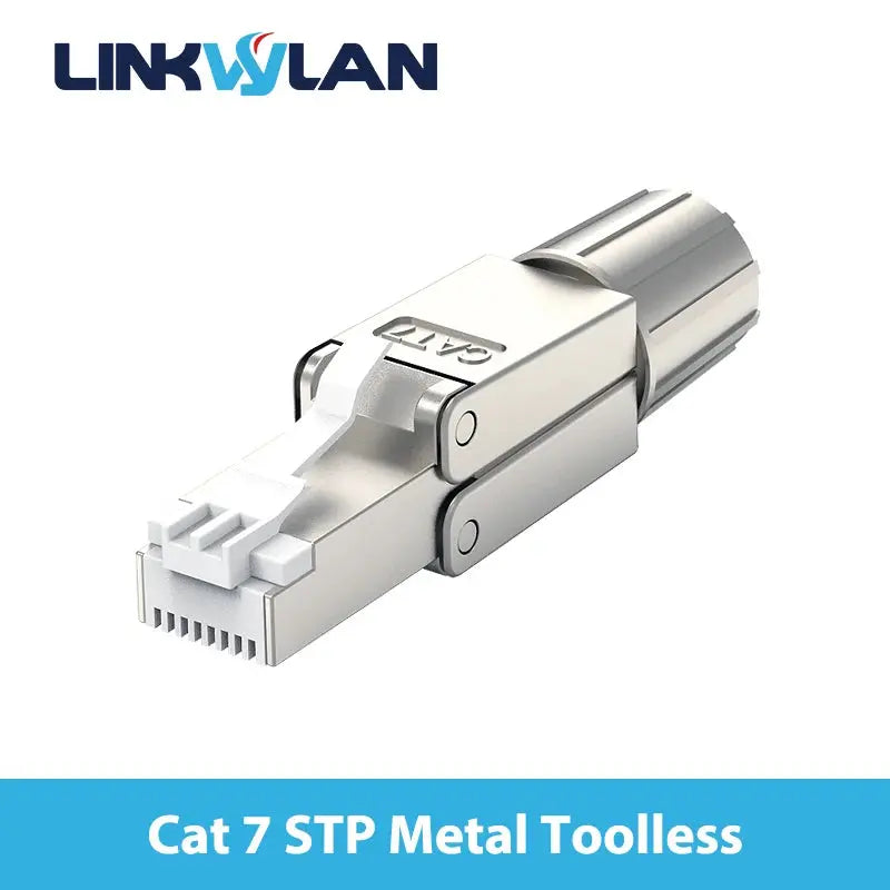 RJ45 8P8C Cat 6A Cat7 Field Connector Full Shielded Termination Plug Toolless Modular Plug for 23AWG Solid Installation Cables Smart_Life_Tech