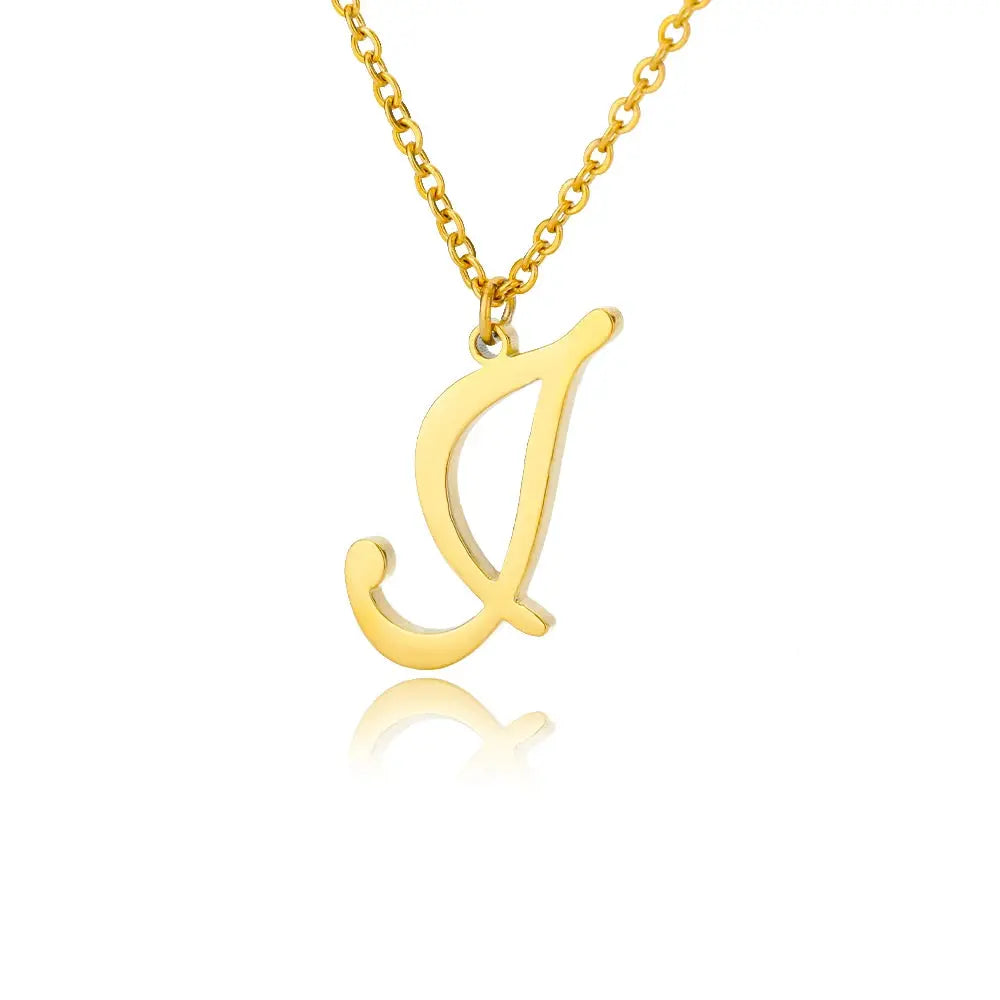 Dainty Initial Letter Necklaces For Women Gold Color Minimalist  Stainless Steel Initial Necklace Femme Wedding Jewelry Gift Smart_Life_Tech
