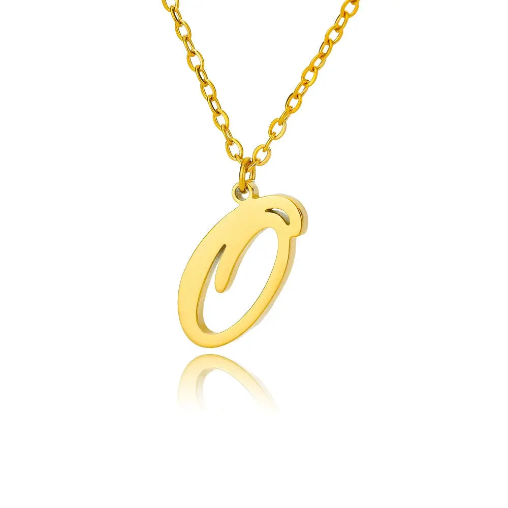 Dainty Initial Letter Necklaces For Women Gold Color Minimalist  Stainless Steel Initial Necklace Femme Wedding Jewelry Gift Smart_Life_Tech