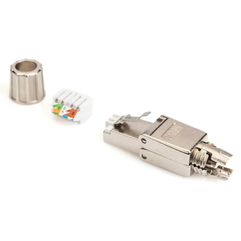 RJ45 8P8C Cat 6A Cat7 Field Connector Full Shielded Termination Plug Toolless Modular Plug for 23AWG Solid Installation Cables Smart_Life_Tech