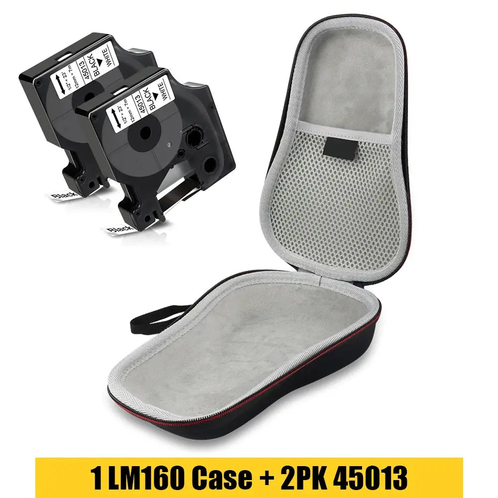 Portable Printer Case for Dymo LabelManager LM160 Label Printer Case Dymo LM160 Printer Bag Waterproof Shockproof Case with Tape Smart_Life_Tech