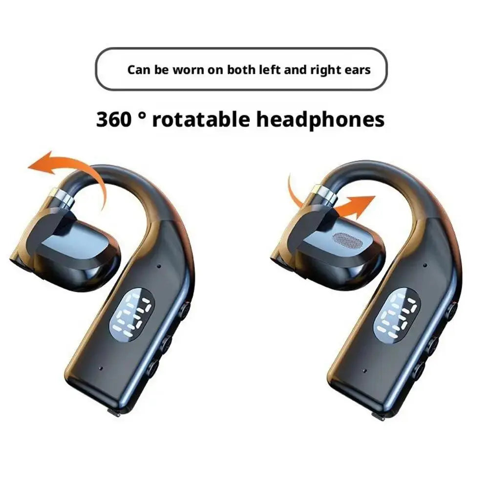 Wireless Bluetooth Headphones Bluetooth Headset With Led Display Right Ear In Ear Earphones Noise Canceling Headset For Driving Smart_Life_Tech