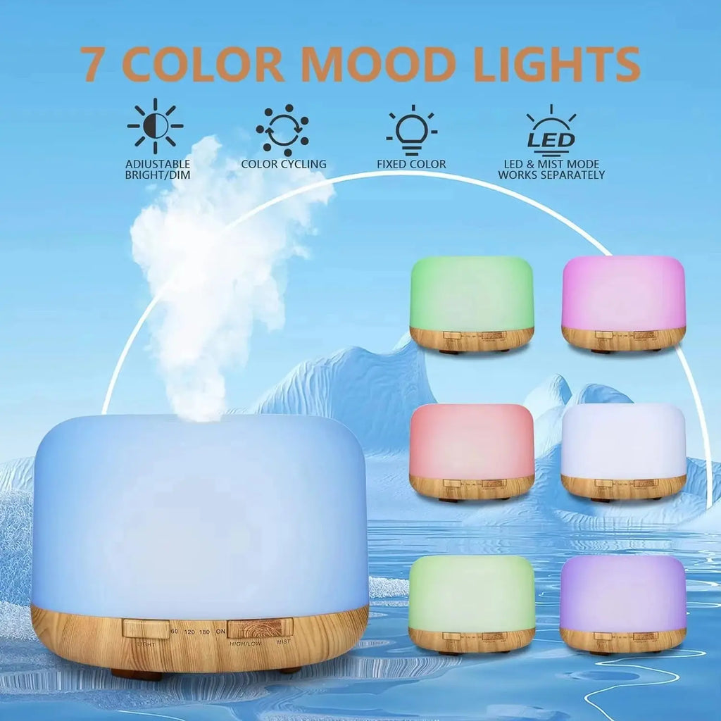 Air Humidifier Essential oil Diffuser 500ML Ultrasonic Cool Mist Maker Fogger USB Humidifier LED Lamp Aroma Diffuser Electric ﻿ Smart_Life_Tech