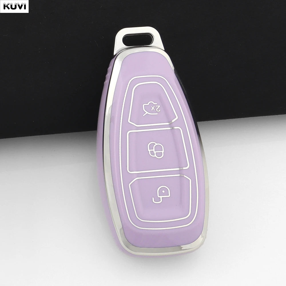 New TPU Car Smart Key Case Cover Shell For Ford Focus 3 4 ST Mondeo MK3 MK4 Fiesta Fusion Kuga Ecosport Protect Fob Accessories