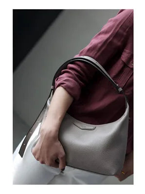 New Arrival Underarm Bag Women Genuine Leather Crossbody Bag Fashion Female Nylon Handbag Luxury Messenger Purses
