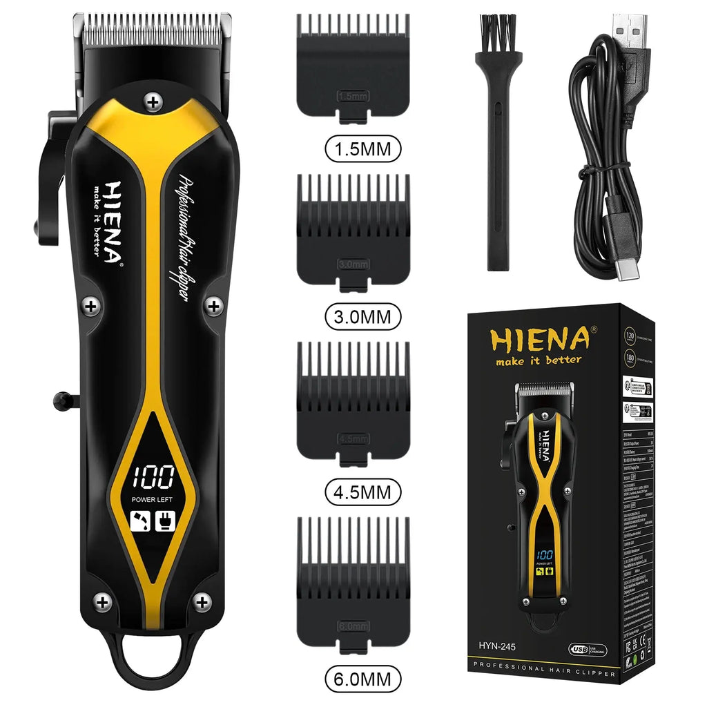 hiena Electric Hair Clipper Hair Cut Maching Wireless Trimmer men Professional Clipper Machine Rechargeable Hair Cut Smart_Life_Tech