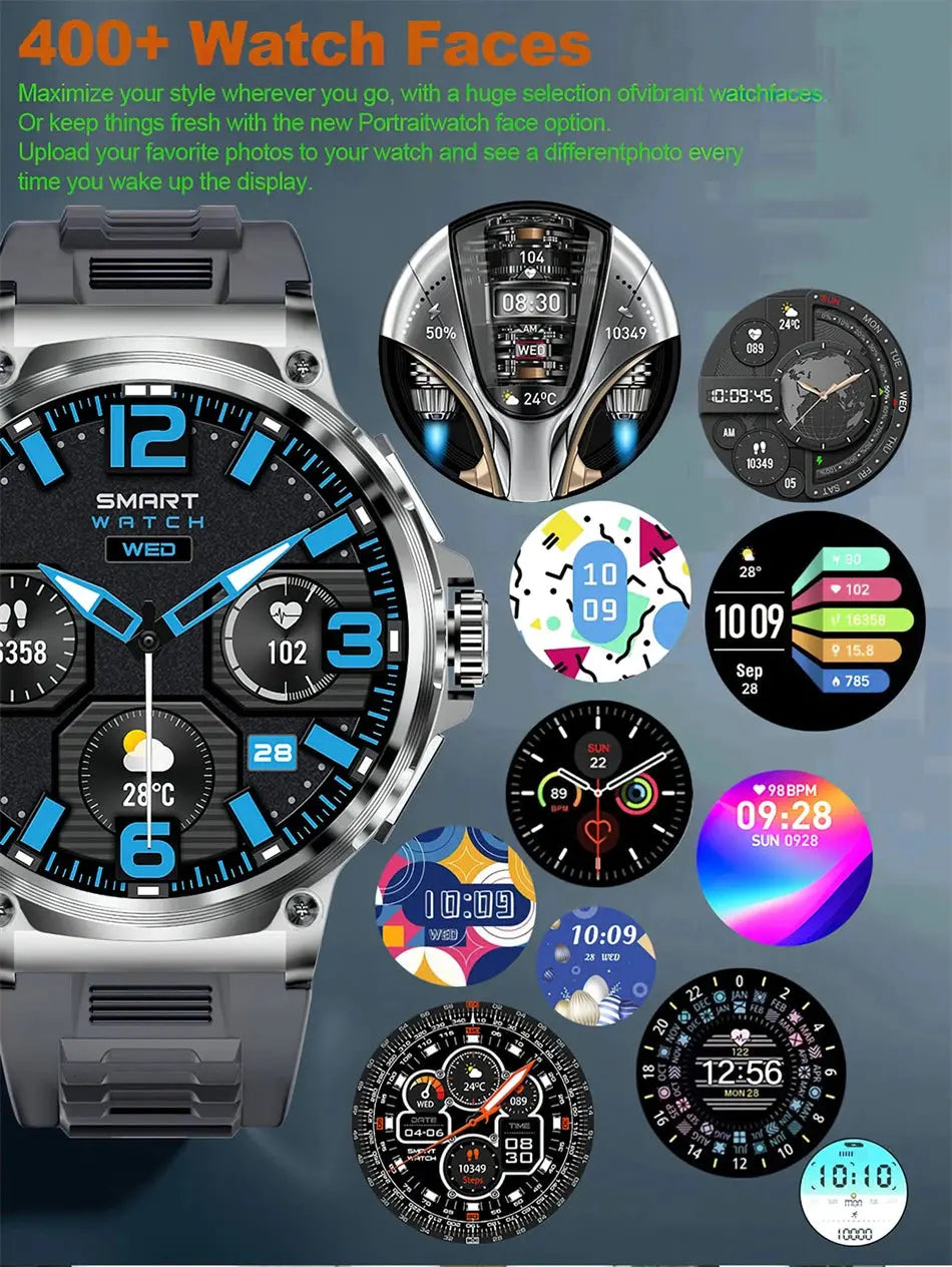 Men GPS Track Smart Watch 1.85 Inch Ultra HD AMOLED Screen Smart_Life_Tech