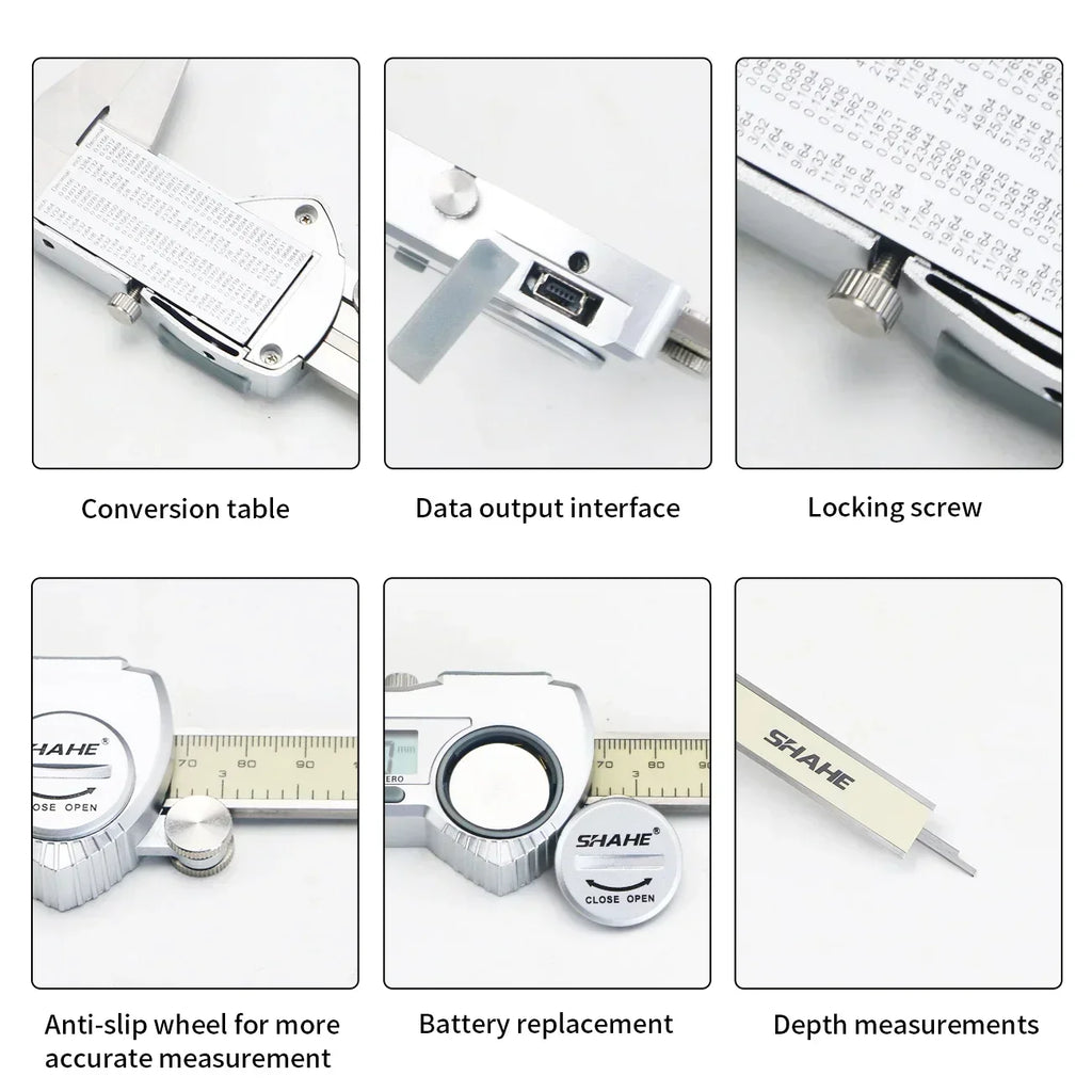 Shahe Calipers 0-150 mm Vernier Caliper Micrometer Gauge IP54 Digital Vernier Caliper Measuring Tool 0.01 Digital Caliper