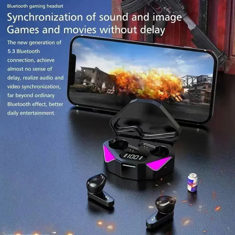 TWS Wireless Bluetooth Headset LED Display Gamer Earbuds with Mic Wireless Headphones Noise Cancelling Bluetooth Earphones X15 Smart_Life_Tech