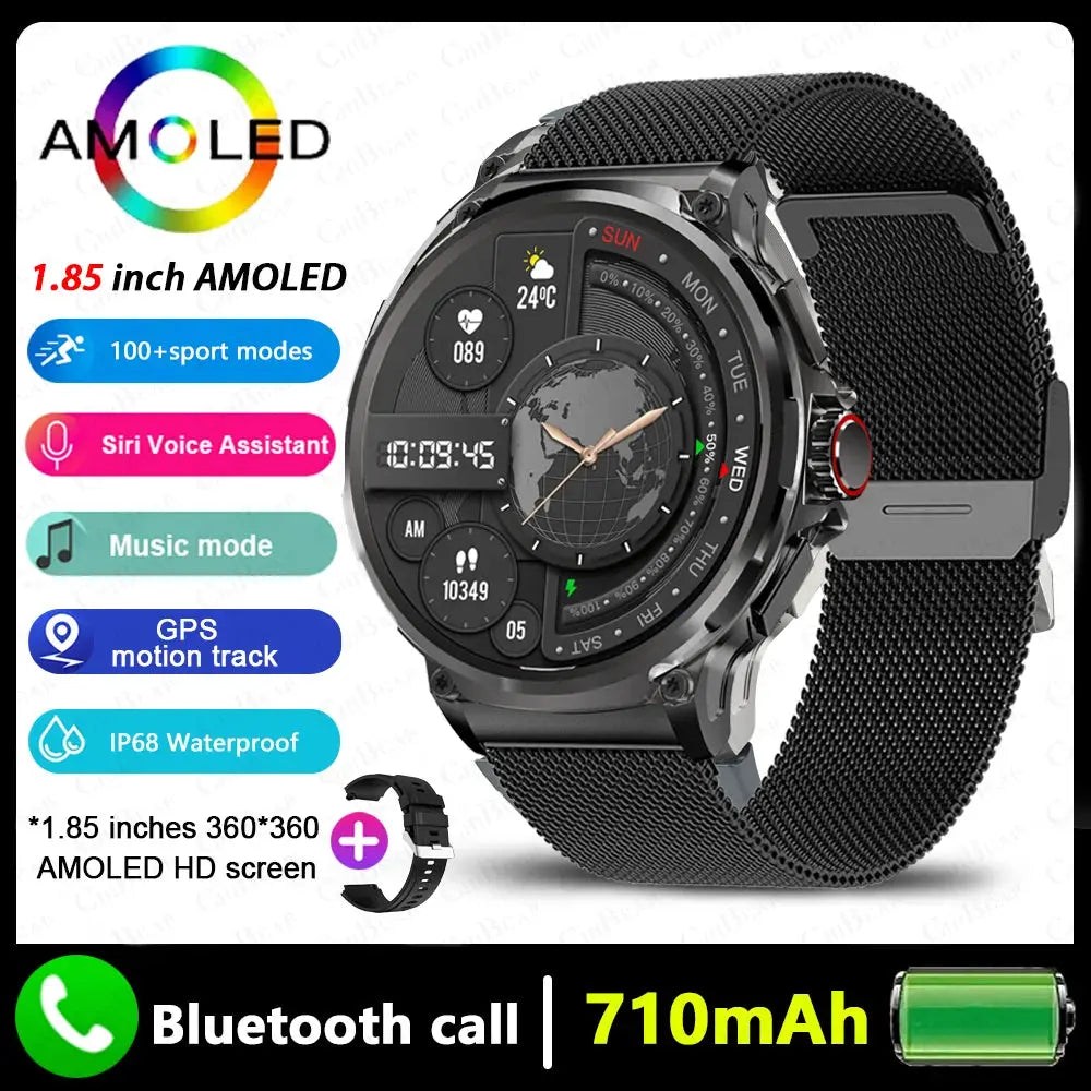 Men GPS Track Smart Watch 1.85 Inch Ultra HD AMOLED Screen Smart_Life_Tech