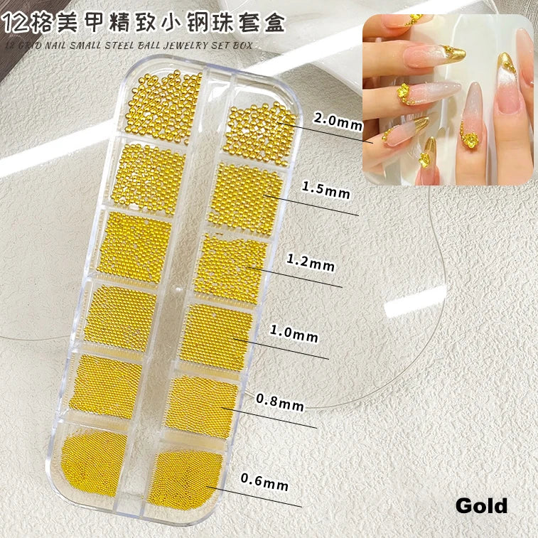 Ribbon Pearl Ball Nail Art Accessories Decorations Tools