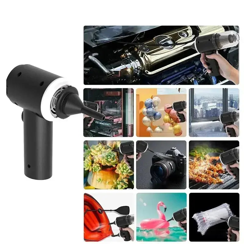 9000Pa Wireless Car Vacuum Cleaner USB Charging 1200mAh Portable Cleaning Appliance Mini Wet and Dry Vacuum Cleaner Household Smart_Life_Tech