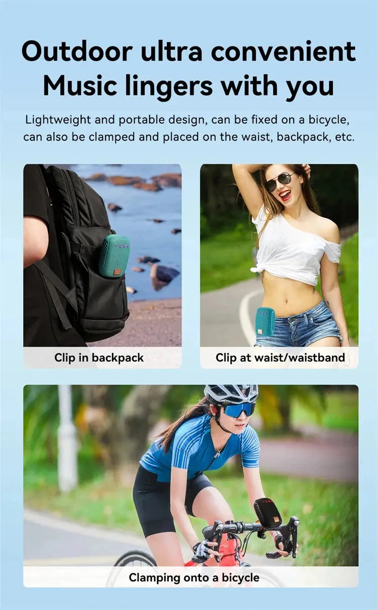 TG392 Outdoor Bicycle Bluetooth Speaker Portable Wireless Sound Box Rechargeable Handlebar Speaker Waterproof Bluetooth Speaker Smart_Life_Tech