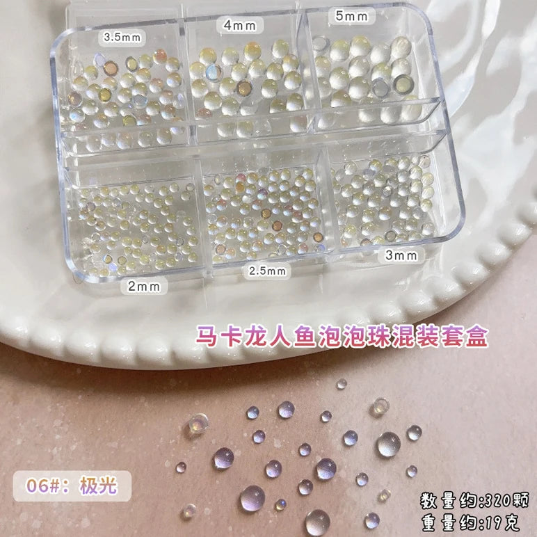 Ribbon Pearl Ball Nail Art Accessories Decorations Tools