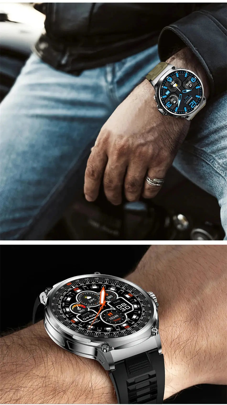 Men GPS Track Smart Watch 1.85 Inch Ultra HD AMOLED Screen Smart_Life_Tech