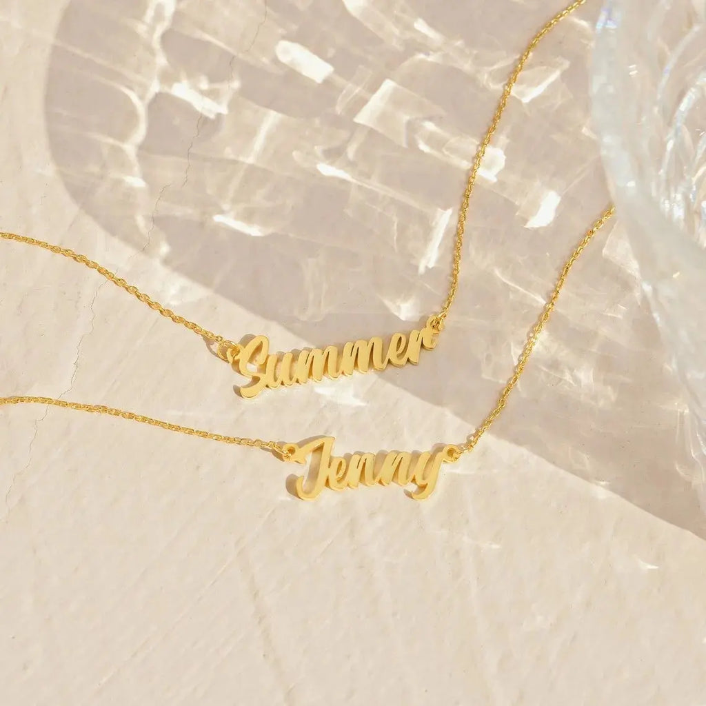 Custom Name Necklace for Women Personalised Cursive Letter Pendant Stainless Steel Jewelry Men Chain Choker Collar Personalizado Smart_Life_Tech