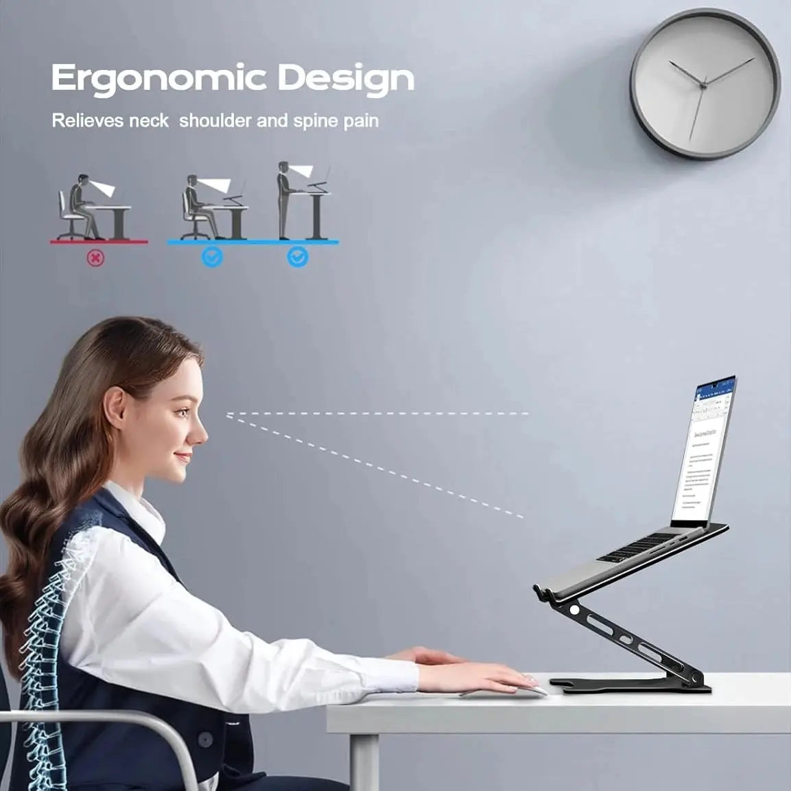 Phone Tablet Stand Adjustable Aluminum Alloy laptop Tablet up to 17 "Laptop Portable Folding stand Cooling stand support Smart_Life_Tech