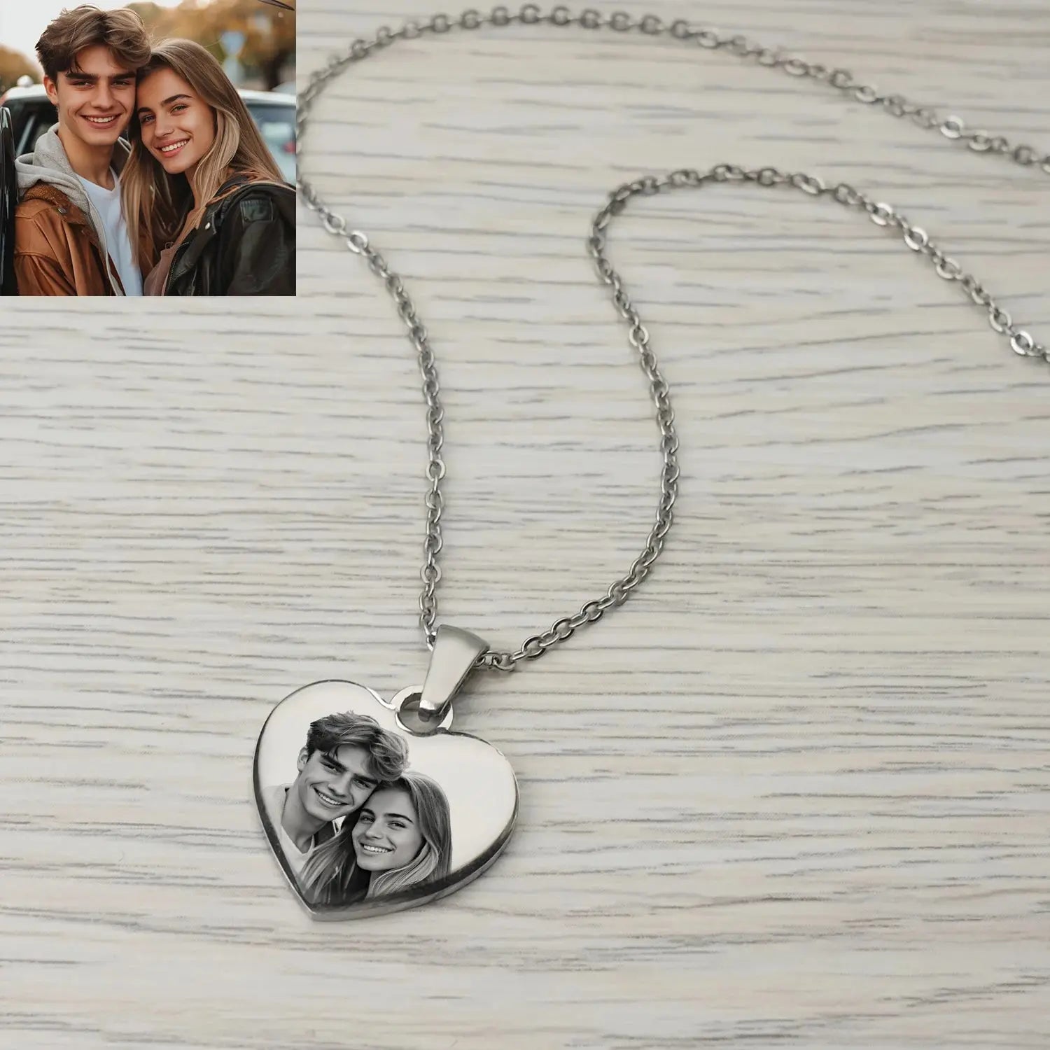 Picture Necklace Personalized for Women,Custom Photo Love Heart Projection Pendant,Customized Valentine's Day gift,gifts for mom Smart_Life_Tech