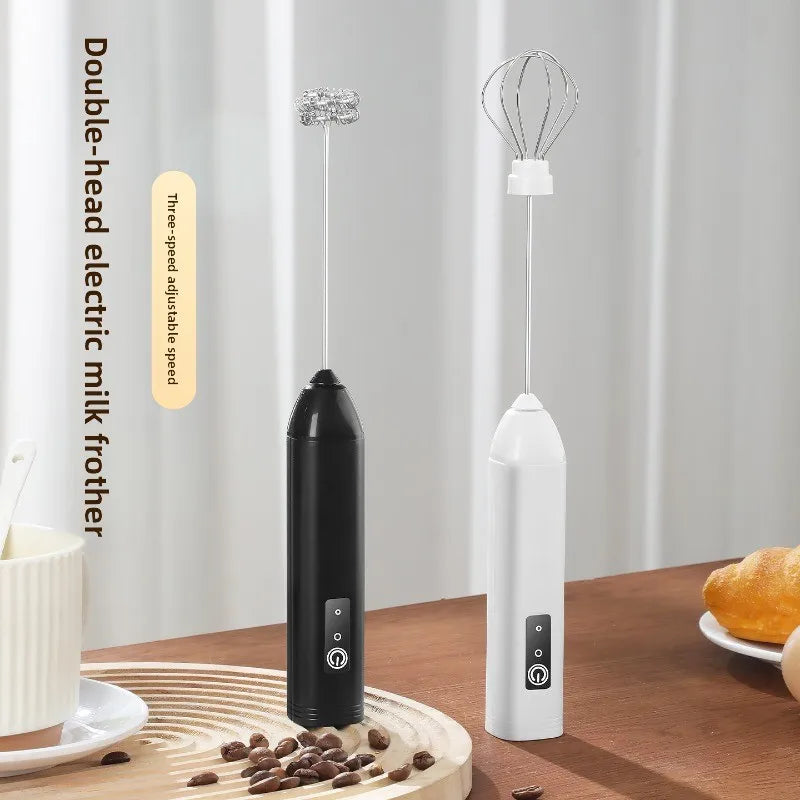MINI Milk Frother USB Rechargeable 3 Speeds Foam Maker Coffee Whisk Mixer Electric Handle Blender Egg Beater Hot Cooking Tools