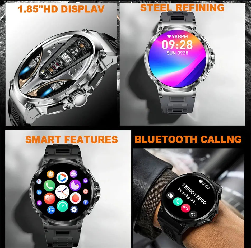 Men GPS Track Smart Watch 1.85 Inch Ultra HD AMOLED Screen Smart_Life_Tech