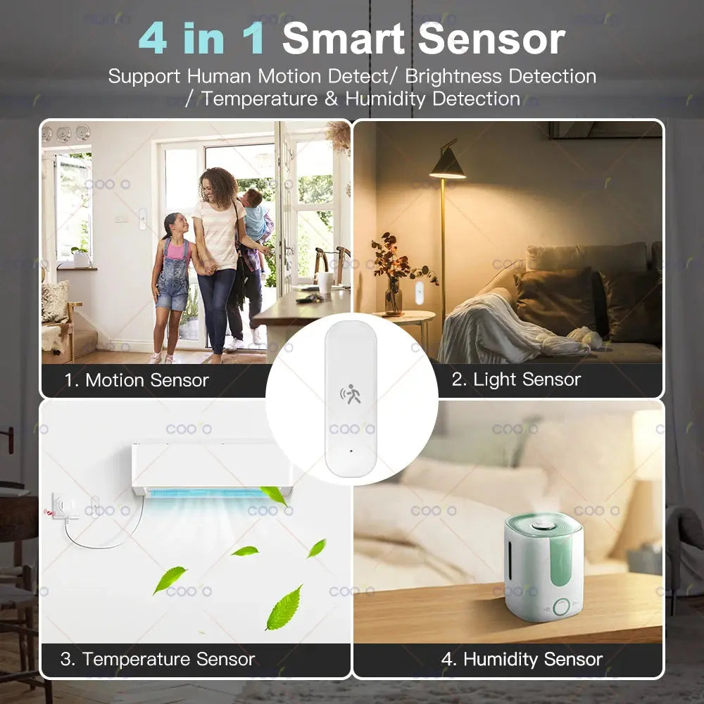 Zigbee 10G MmWave Radar Motion Sensor Human Detector with Illuminance Temperature Humidity Sensor Support Tuya Zigbee2MQTT Smart_Life_Tech