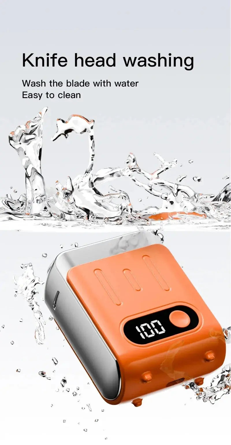 R20 Mini Electric Smart Shaver Shaver Digital Display Dual Blade Rechargeable Shaver Powerful Beard Trimmer Household Car Shaver Smart_Life_Tech