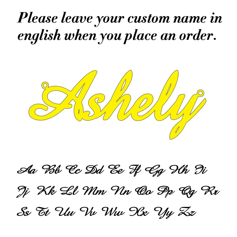 Custom Name Necklace for Women Personalised Cursive Letter Pendant Stainless Steel Jewelry Men Chain Choker Collar Personalizado Smart_Life_Tech