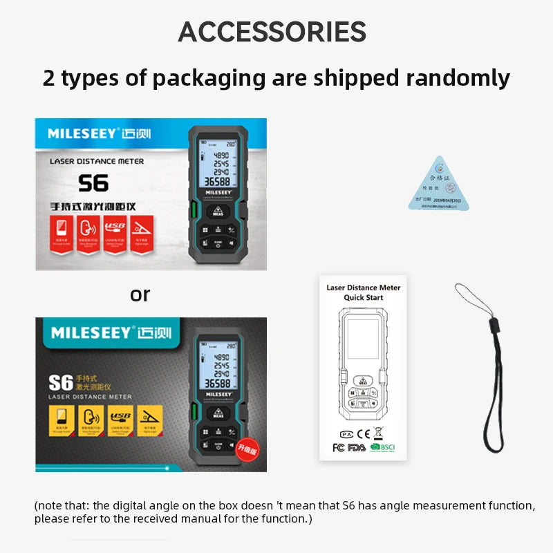 Mileseey X5 X6 S6 New Model Laser Rangefinder Tool Distance Measure Meter High Precision Instrument For Decorate House Kits