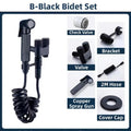 AOLEBEI Black Hygienic Shower Toilet Bidet Spray Gun Set with Dual Outlet Mini Angle Valve for Bathroom Accessories Smart_Life_Tech