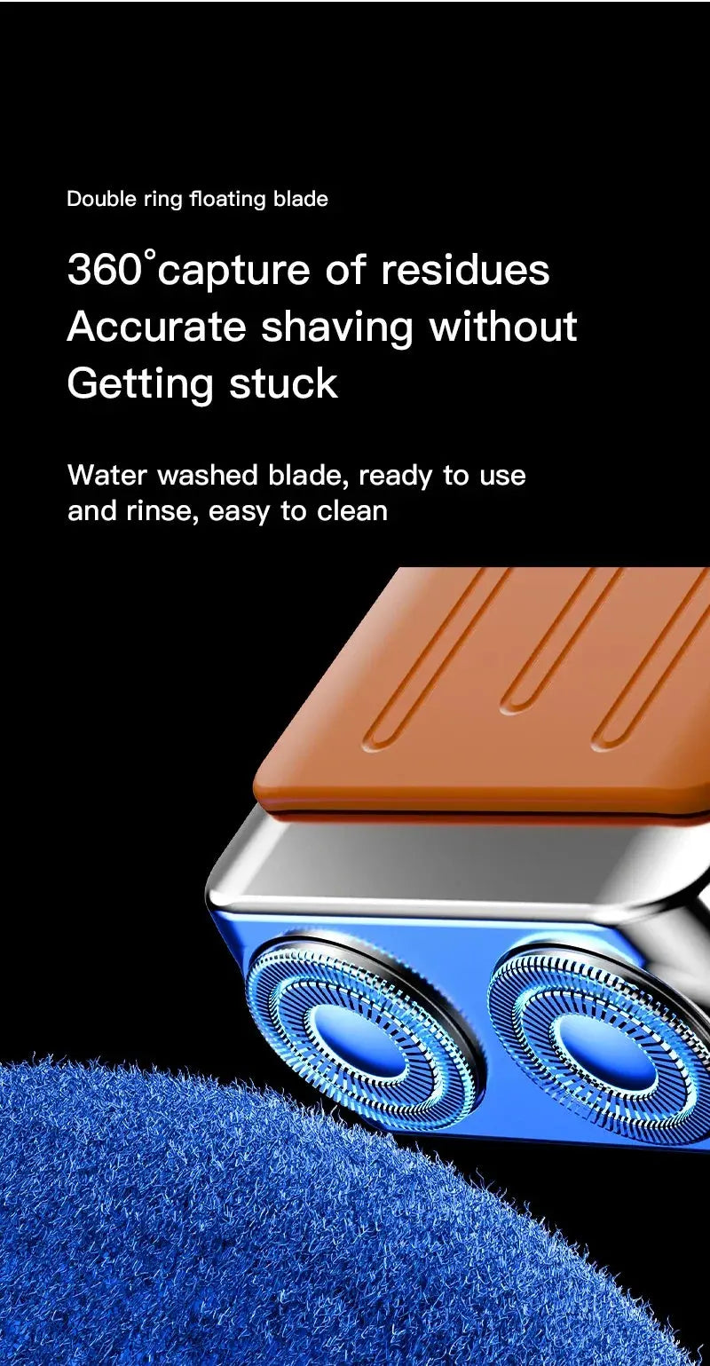 R20 Mini Electric Smart Shaver Shaver Digital Display Dual Blade Rechargeable Shaver Powerful Beard Trimmer Household Car Shaver Smart_Life_Tech