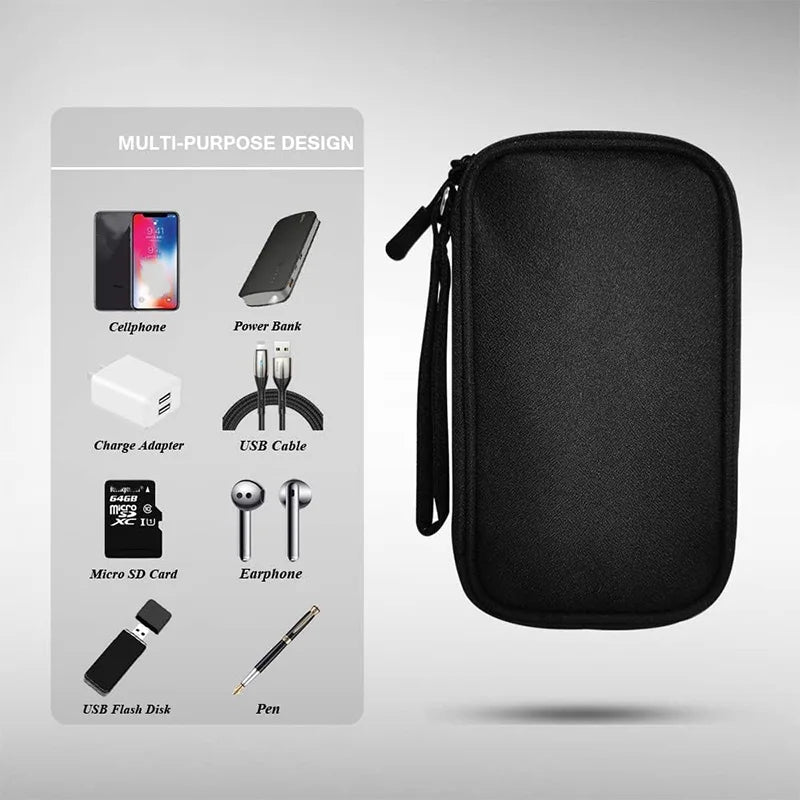 Portable Travel Digital Storage Bag - USB Cable Organizer Headset Charger Case,Multi-Layers Storage Bag for Neatness Convenience