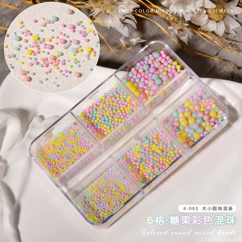 Ribbon Pearl Ball Nail Art Accessories Decorations Tools