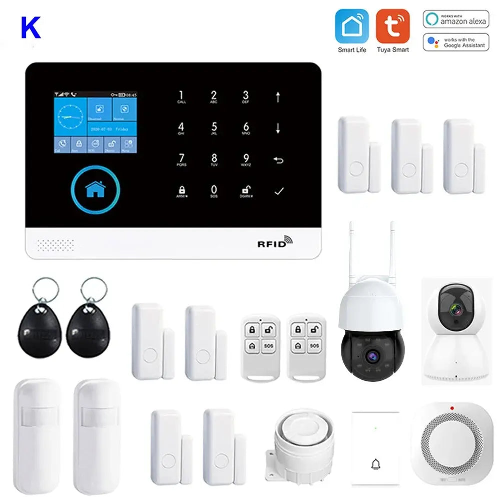 TAIBOAN PG103 2.4 inch Screen 4G WIFI GSM Home Bulgar Security System for Home 433MHz APP Control RFID Card with PIR Motion Smart_Life_Tech