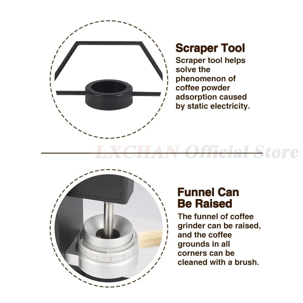 HomeWise Coffee Grinder 83mm Conical Burrs Stainless Steel Turkish Coffee Milling Machine Professional Espresso Coffee Bean Mill