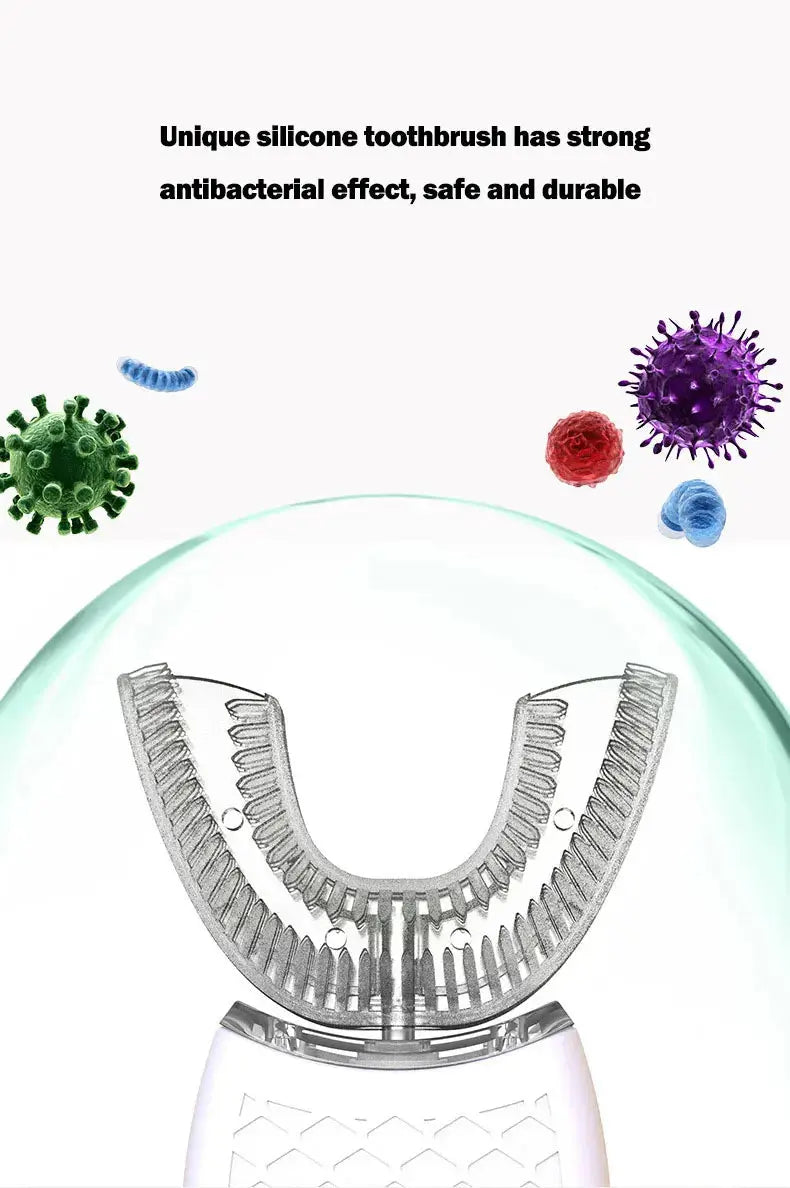 U-Type Toothbrush 360 Degrees Intelligent Silicon Head Sonic Electric Toothbrush Automatic USB Charge Waterproof Toothbrush Smart_Life_Tech