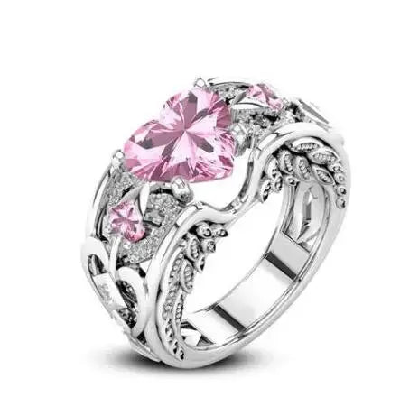 Classic 5 Color Authentic 925 Sterling Silver Ring Multicolor Love Heart Zircon Ring Wedding Jewelry Gift for Mother Anel Bijoux Smart_Life_Tech