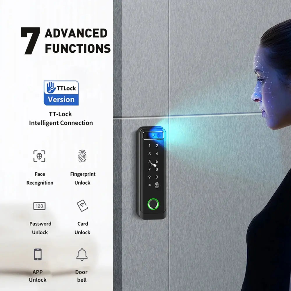 Multiple Platform TTlock TTHotel TTRenting Smart Lock Fingerprint & Face Recognition Access Control Keypad RFID IC Card Reader Smart_Life_Tech