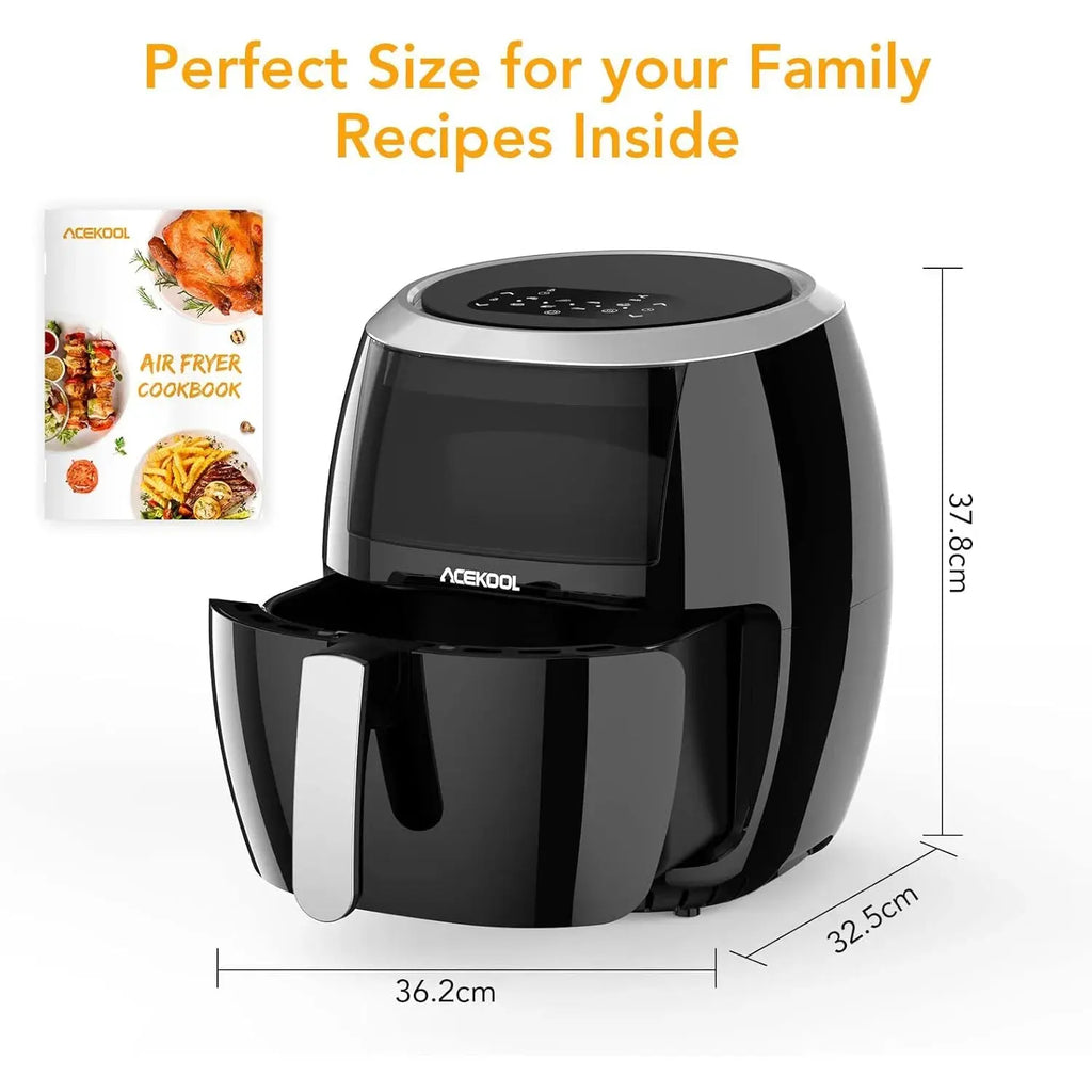 Air Fryer Oven Digital Large 7.7L Rapid Air Circulation,Air Fryers With Touch Screen Viewable Window Dishwasher Safe Accessories Smart_Life_Tech