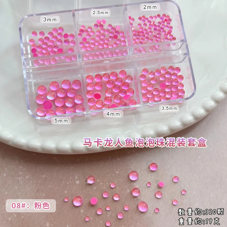 Ribbon Pearl Ball Nail Art Accessories Decorations Tools