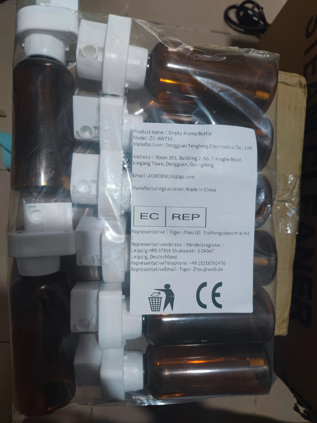 3pcs/lot Aromatherapy Essential Oil Diffuser Fog Head + 200ML Aroma Oil Bottle Parts（Not Including Essential Oil）
