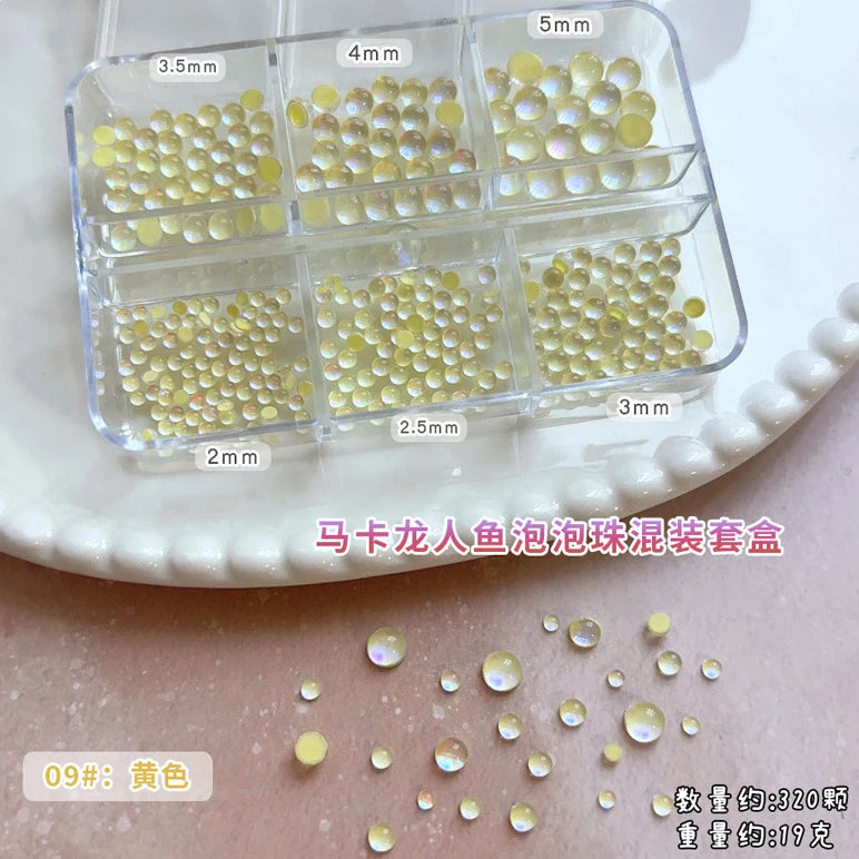 Ribbon Pearl Ball Nail Art Accessories Decorations Tools