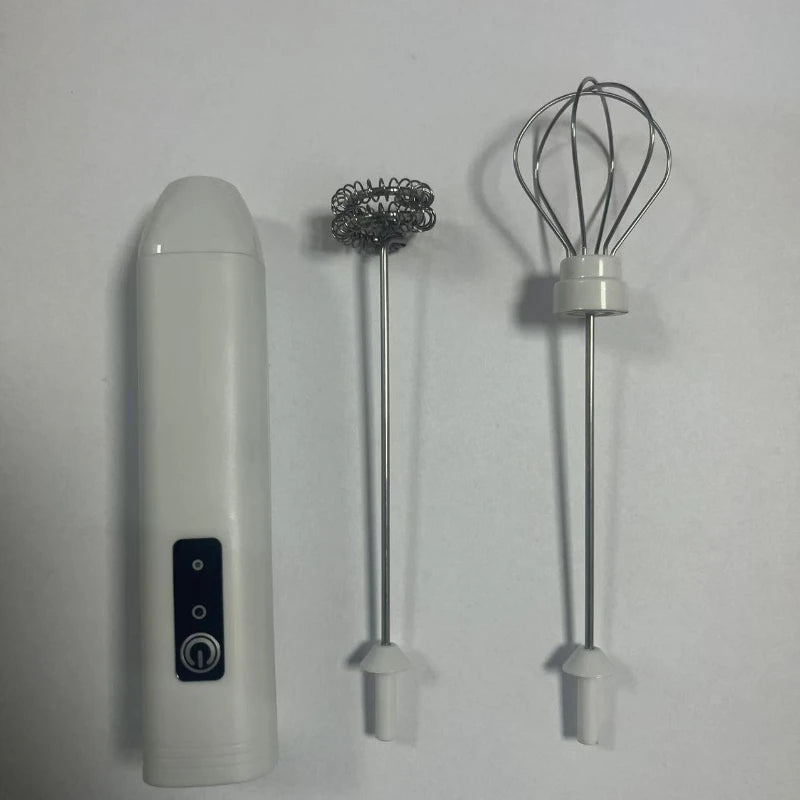 MINI Milk Frother USB Rechargeable 3 Speeds Foam Maker Coffee Whisk Mixer Electric Handle Blender Egg Beater Hot Cooking Tools