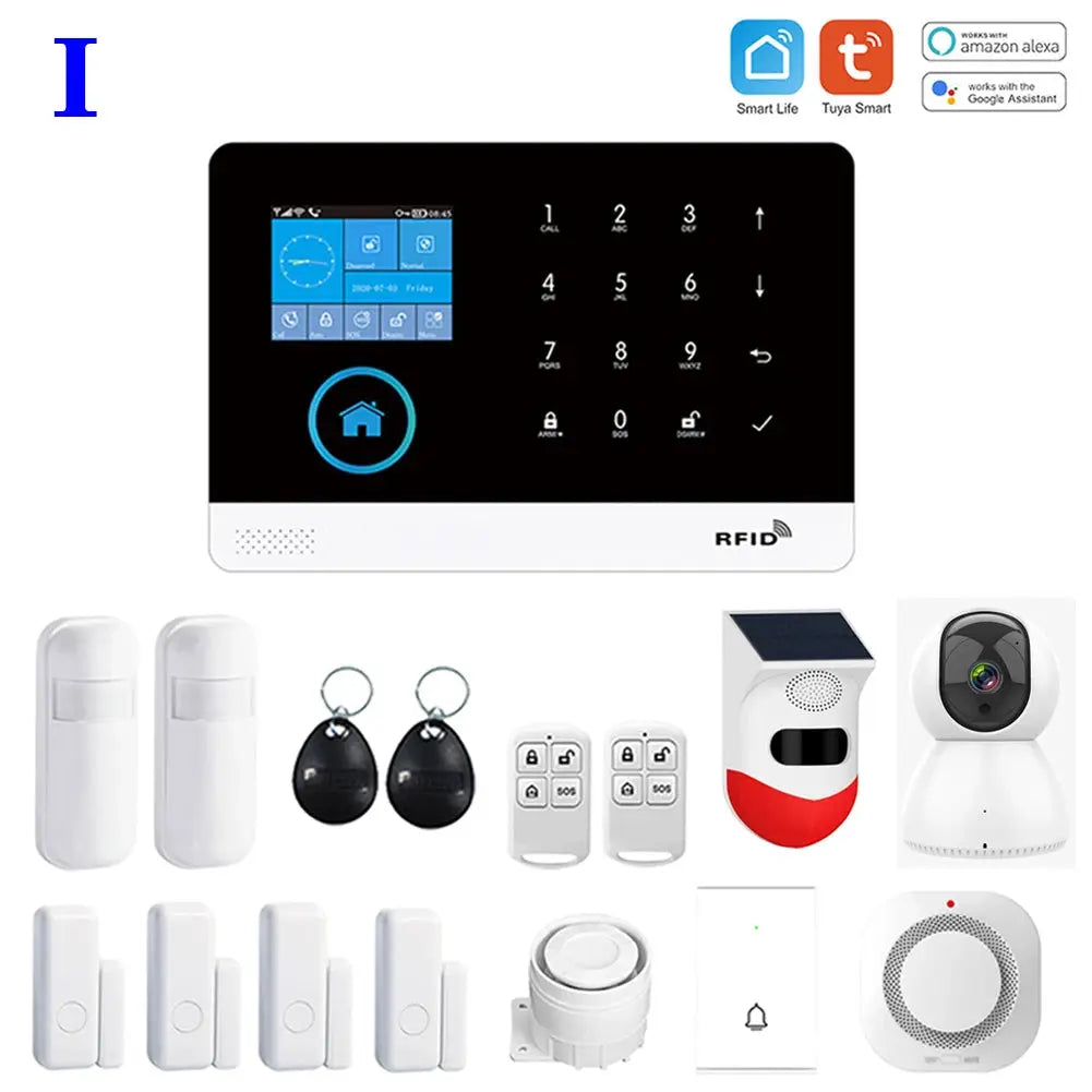 TAIBOAN PG103 2.4 inch Screen 4G WIFI GSM Home Bulgar Security System for Home 433MHz APP Control RFID Card with PIR Motion Smart_Life_Tech