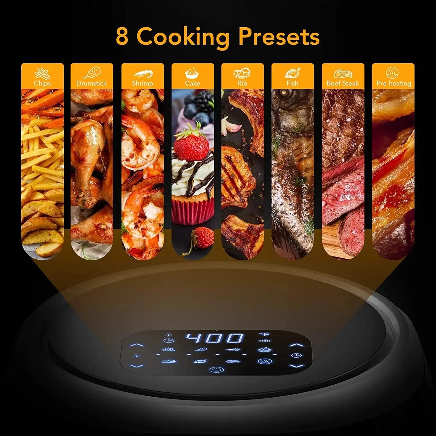 Air Fryer Oven Digital Large 7.7L Rapid Air Circulation,Air Fryers With Touch Screen Viewable Window Dishwasher Safe Accessories Smart_Life_Tech