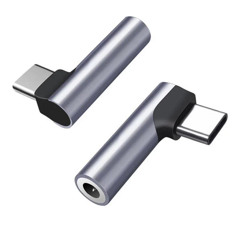 Type-C To 3.5mm Headphone Adapter Usb C Audio Earphone Adapter Right Angle HIFI Wired Headset Type C Converter Smart_Life_Tech