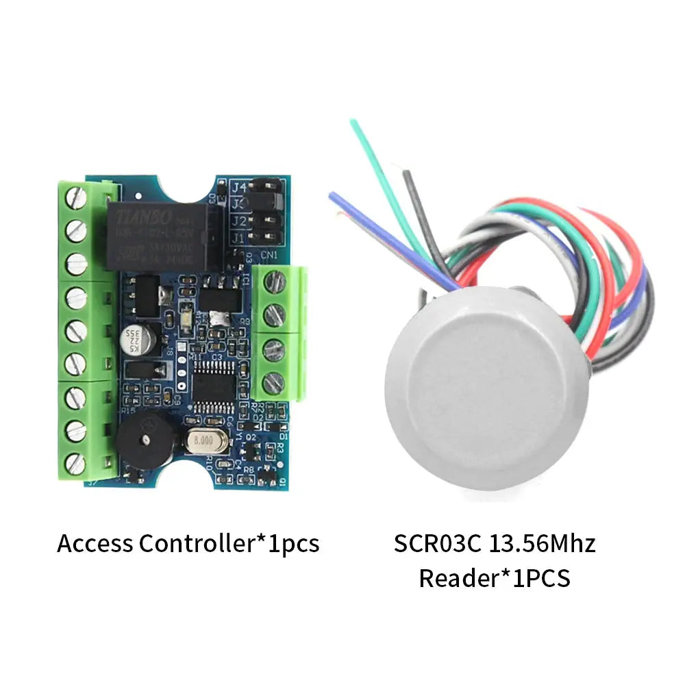 Access Control Kit Relay Access Controller Board + Mini Card Reader for Electric Lock System Wiegand 26-44& TM Card Reader Set Smart_Life_Tech