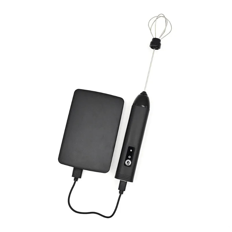 MINI Milk Frother USB Rechargeable 3 Speeds Foam Maker Coffee Whisk Mixer Electric Handle Blender Egg Beater Hot Cooking Tools