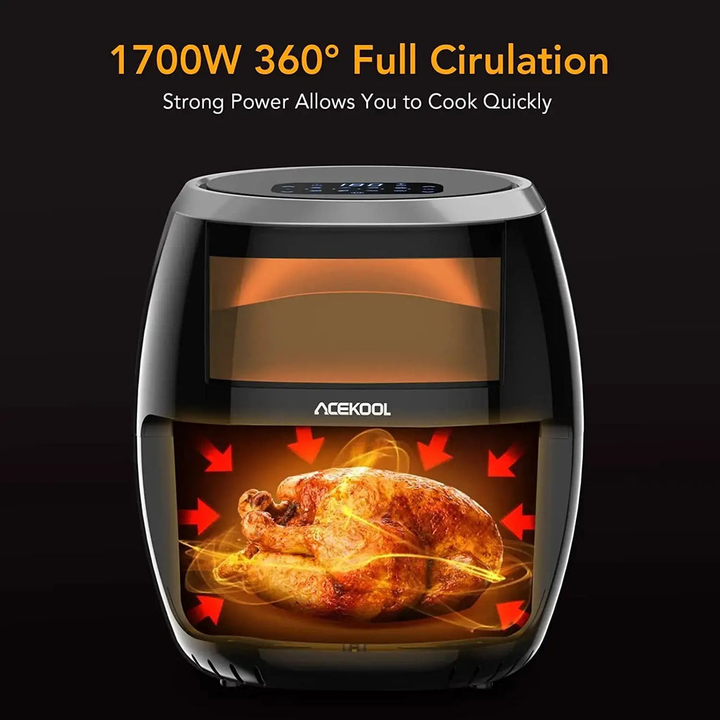Air Fryer Oven Digital Large 7.7L Rapid Air Circulation,Air Fryers With Touch Screen Viewable Window Dishwasher Safe Accessories Smart_Life_Tech