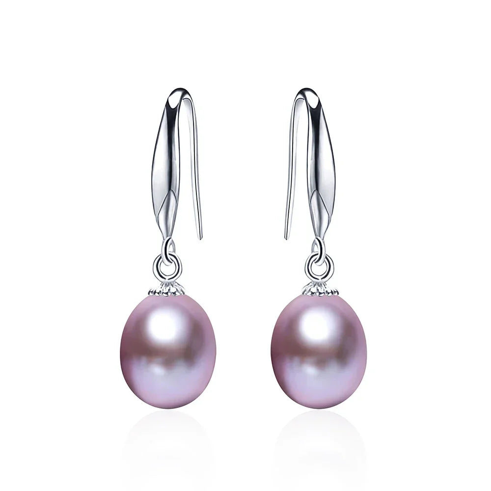 2025 New Arrivals Natural Freshwater Cultured Pearl Drop Earrings for Women 925 Sterling Silver Earrings Wedding Jewelry